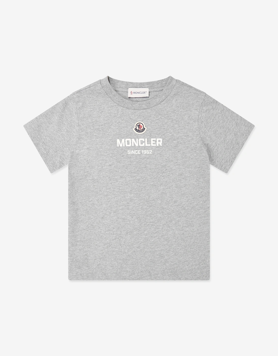 Moncler Boy's Moncler Enfant Boys Logo T-Shirt in Grey