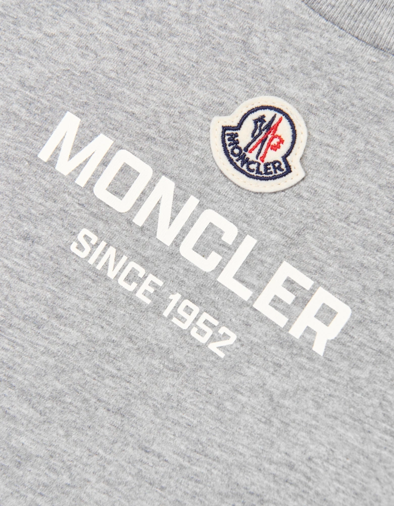 Moncler Enfant Boys Logo T-Shirt in Grey