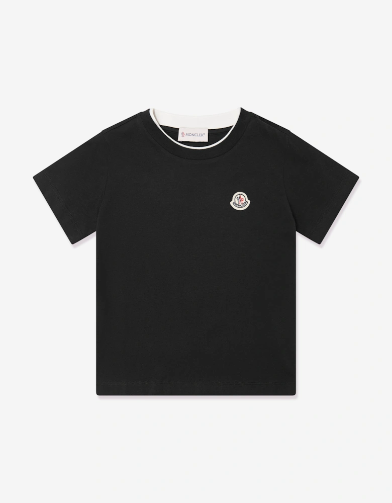Moncler Enfant Boys Logo T-Shirt in Black