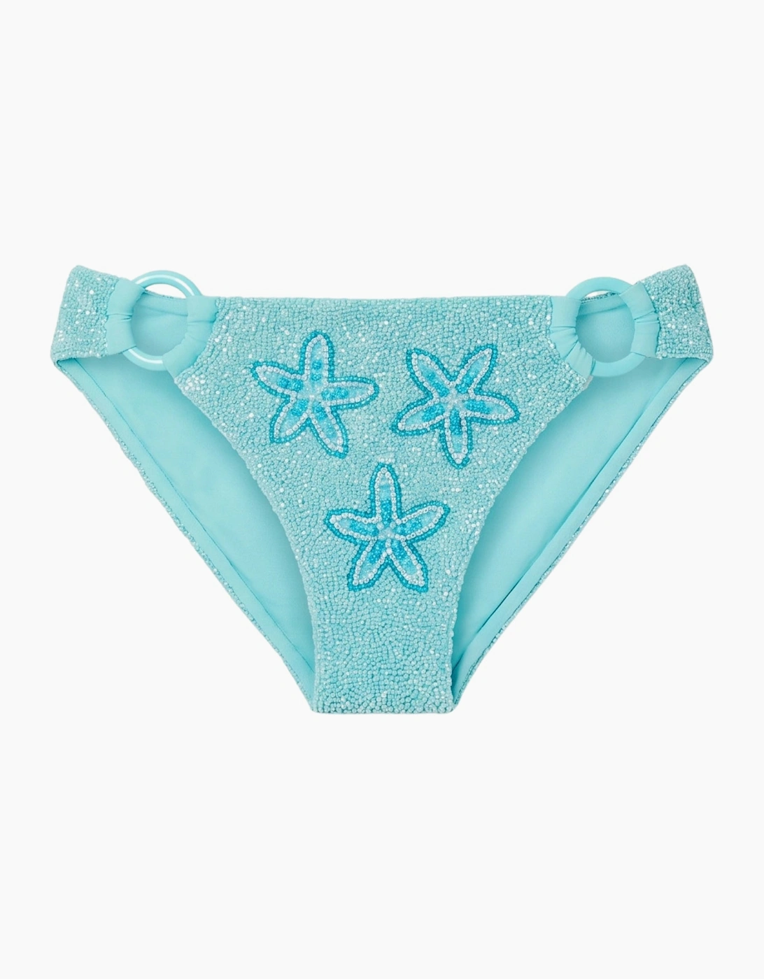 Mia's Marina Hand-Beaded Bikini Bottom Multi Colour in stock