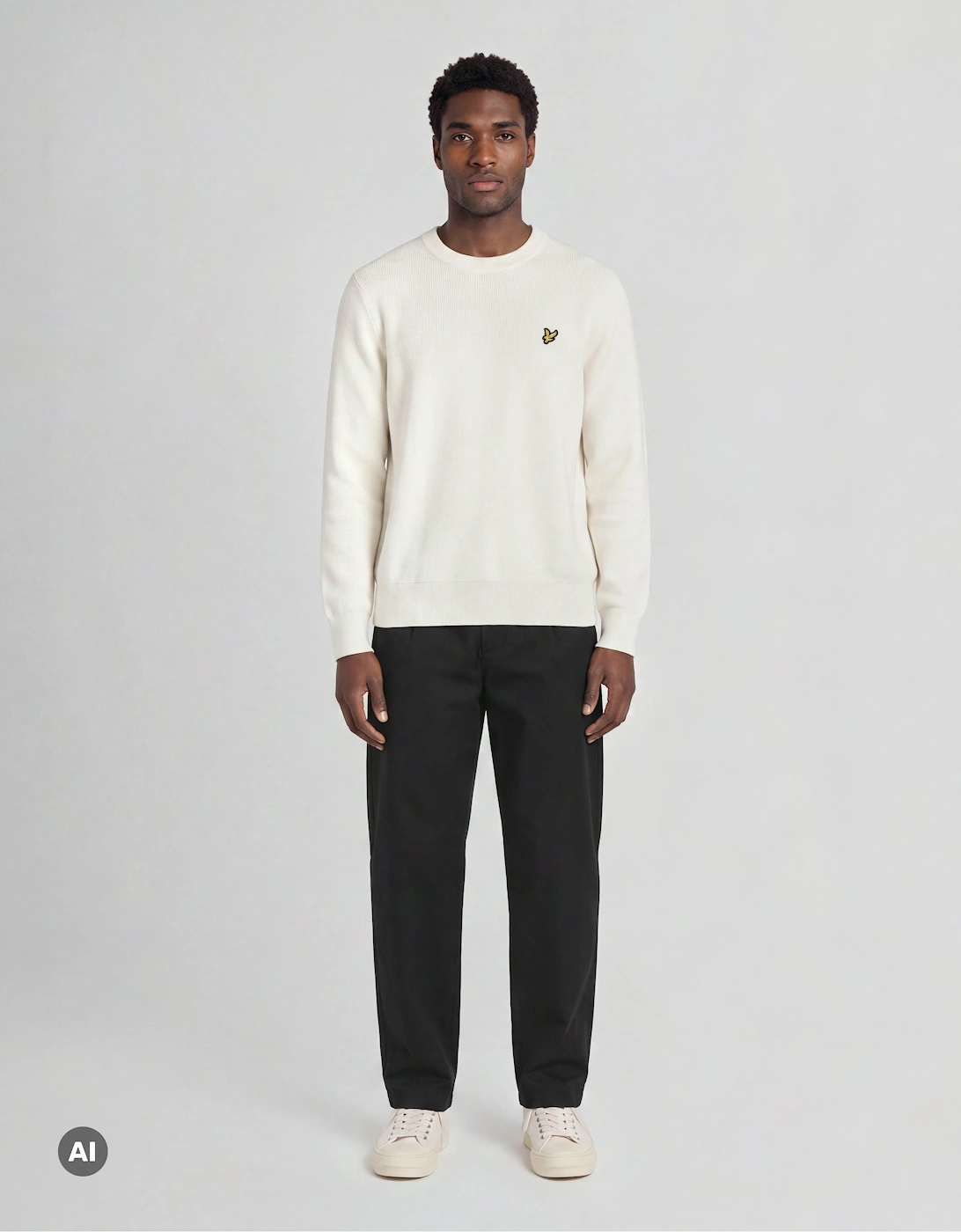 UV Reactive Relaxed Crew Neck Jumper
