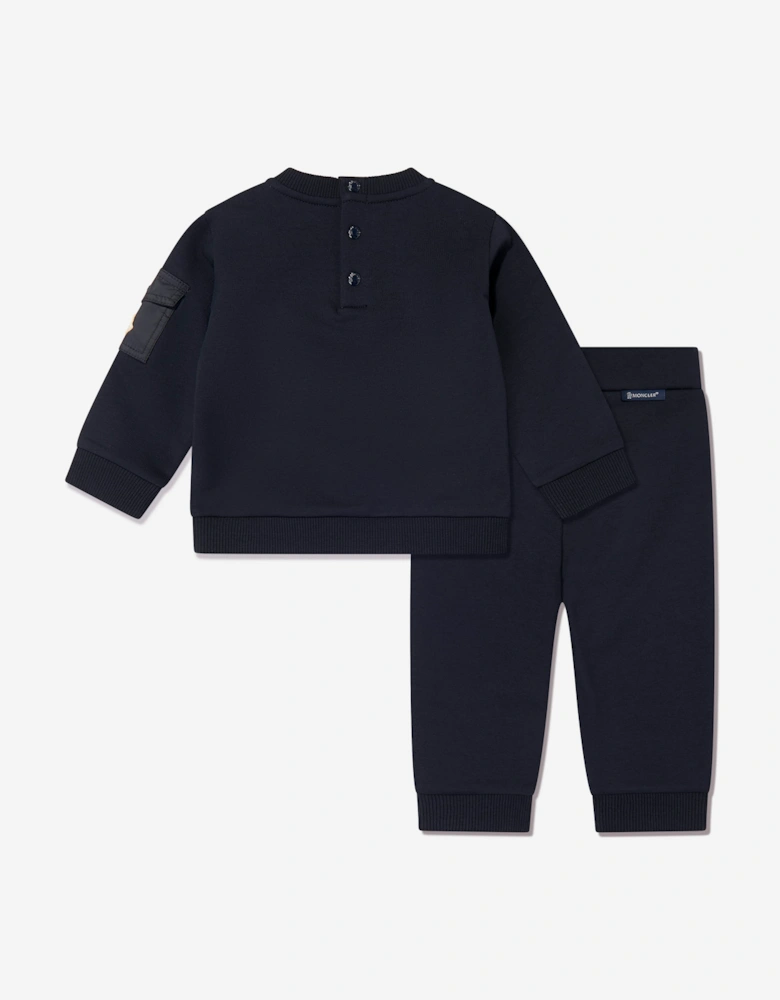 Moncler Enfant Baby Logo Tracksuit in Navy