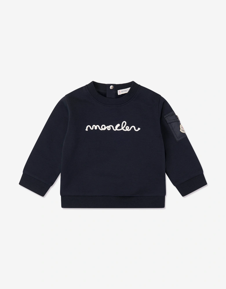 Moncler Enfant Baby Logo Tracksuit in Navy