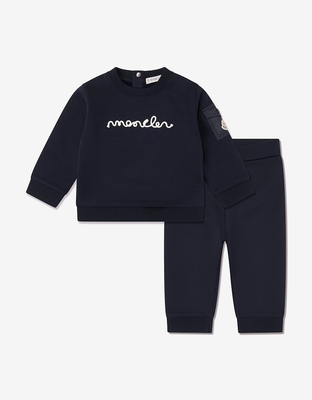 Moncler Enfant Baby Logo Tracksuit in Navy
