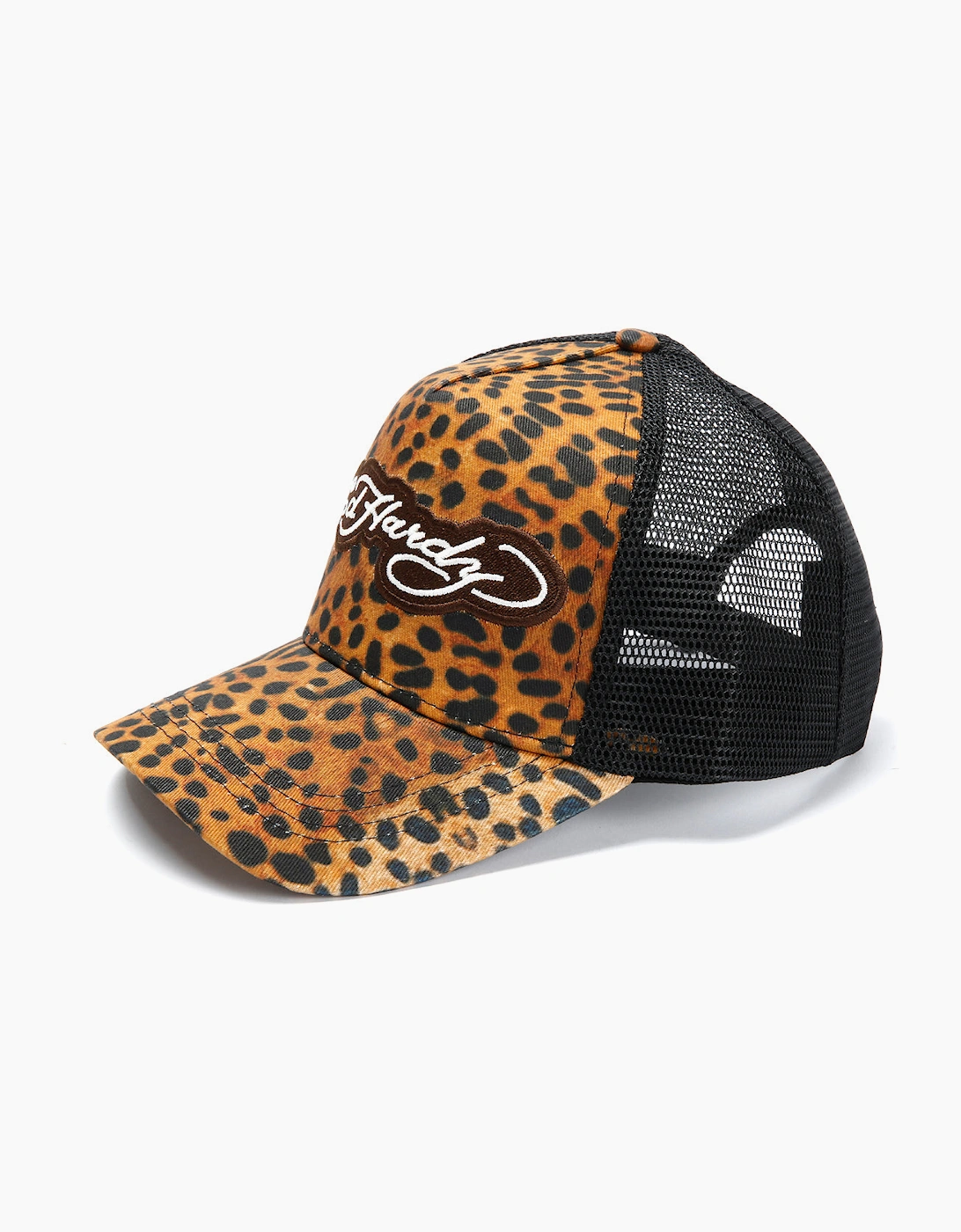 Ed Hardy 5 Panel Trucker Leopard Print Caps