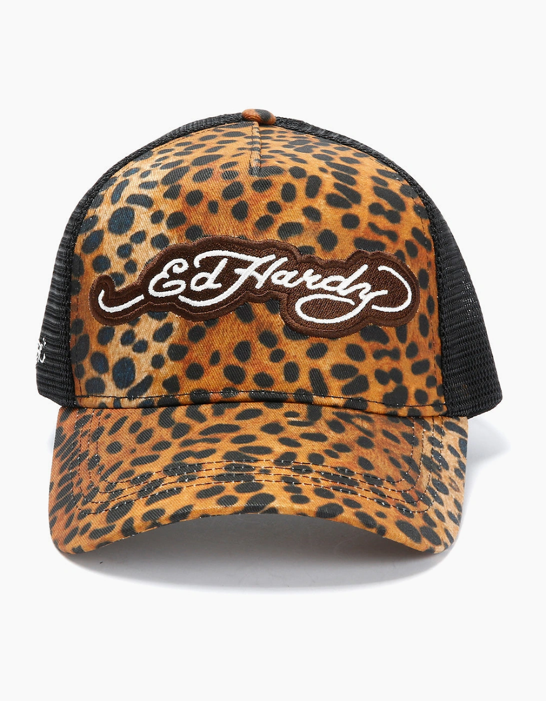 Ed Hardy 5 Panel Trucker Leopard Print Caps