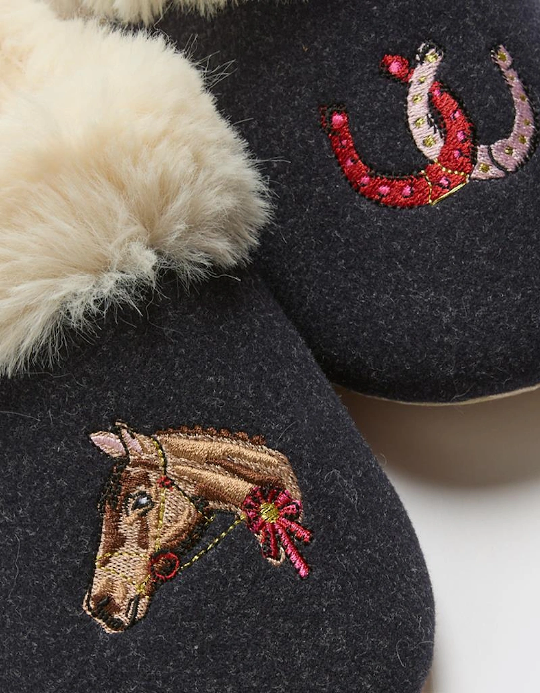 Joules SLIPPET LUXE Womens Mules Navy Horse