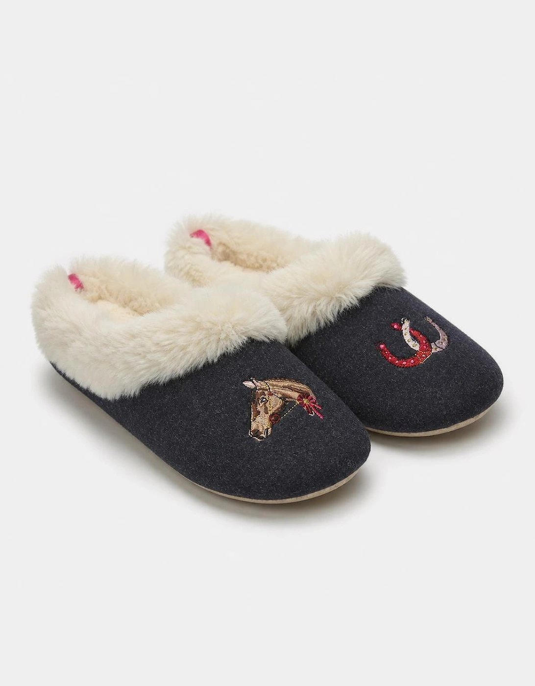 Joules SLIPPET LUXE Womens Mules Navy Horse
