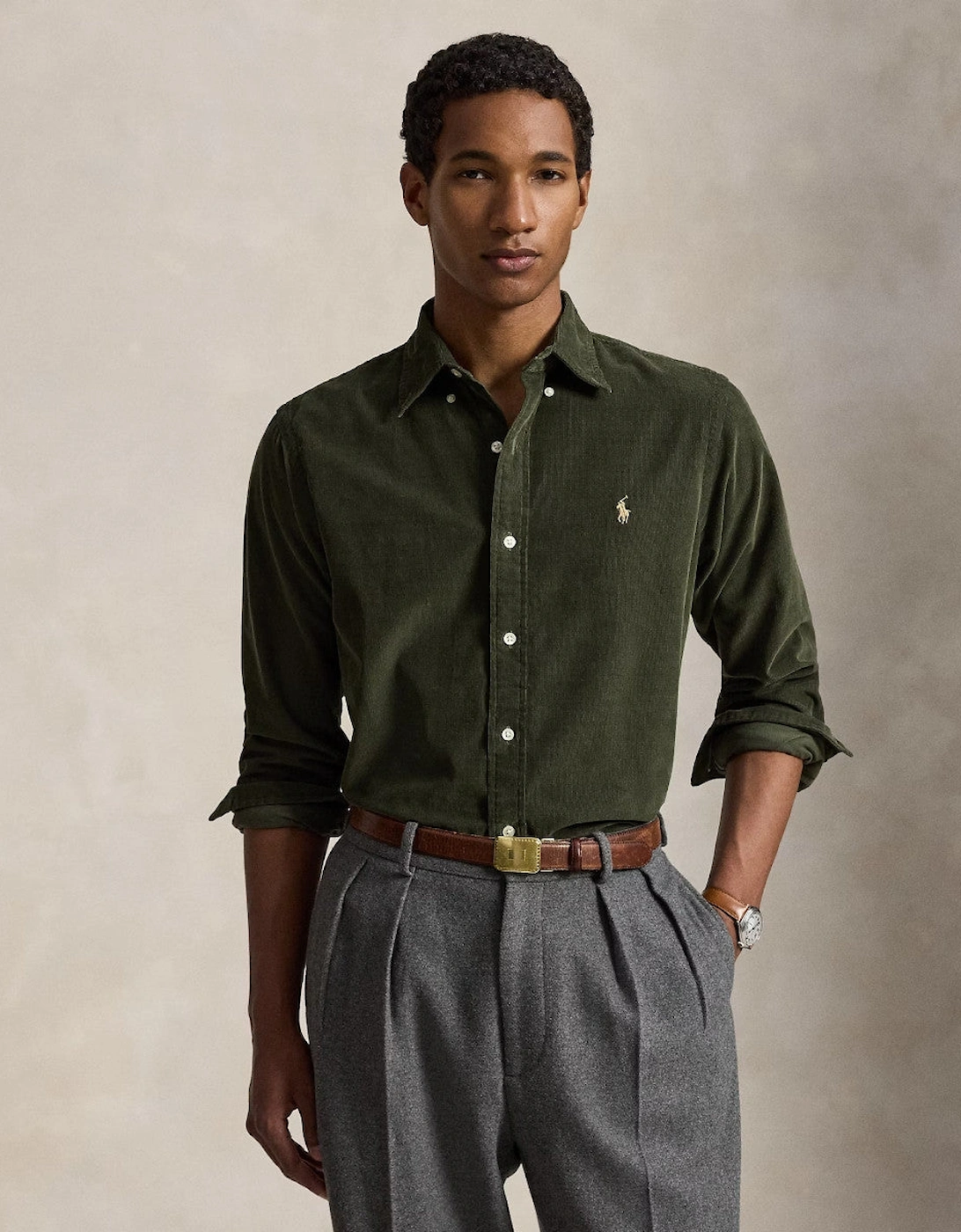 Polo Ralph Lauren Corduroy shirt 502 Company Olive/Khaki PP