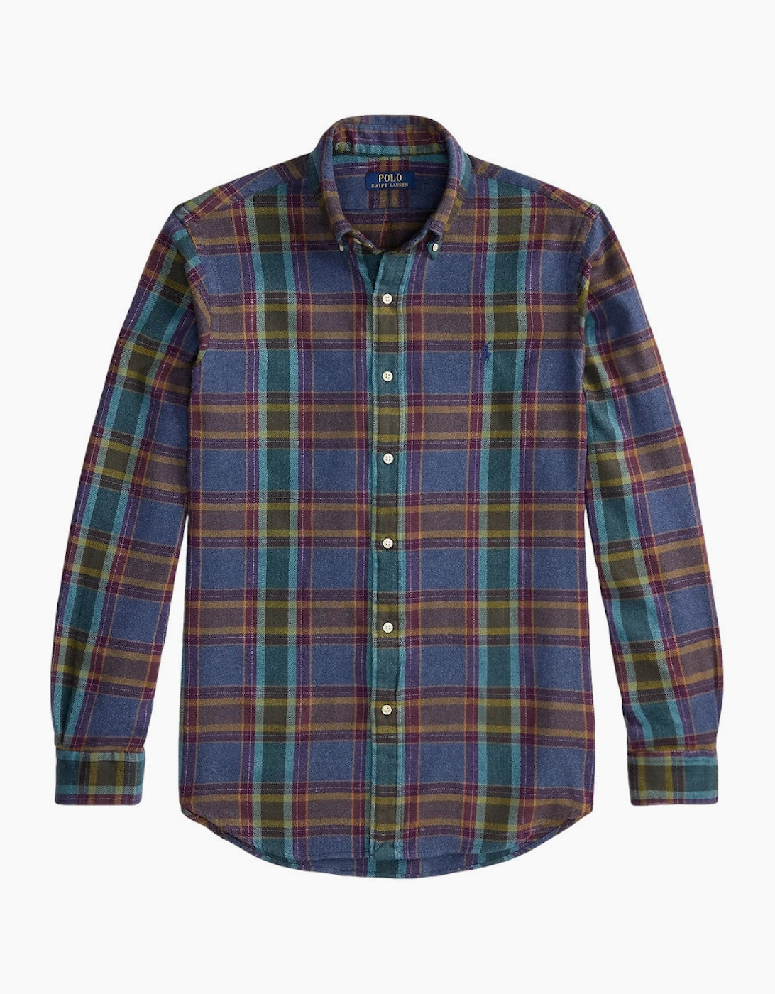 Polo Ralph Lauren Brushed Flannel Shirt 002 Blue Purple Heather