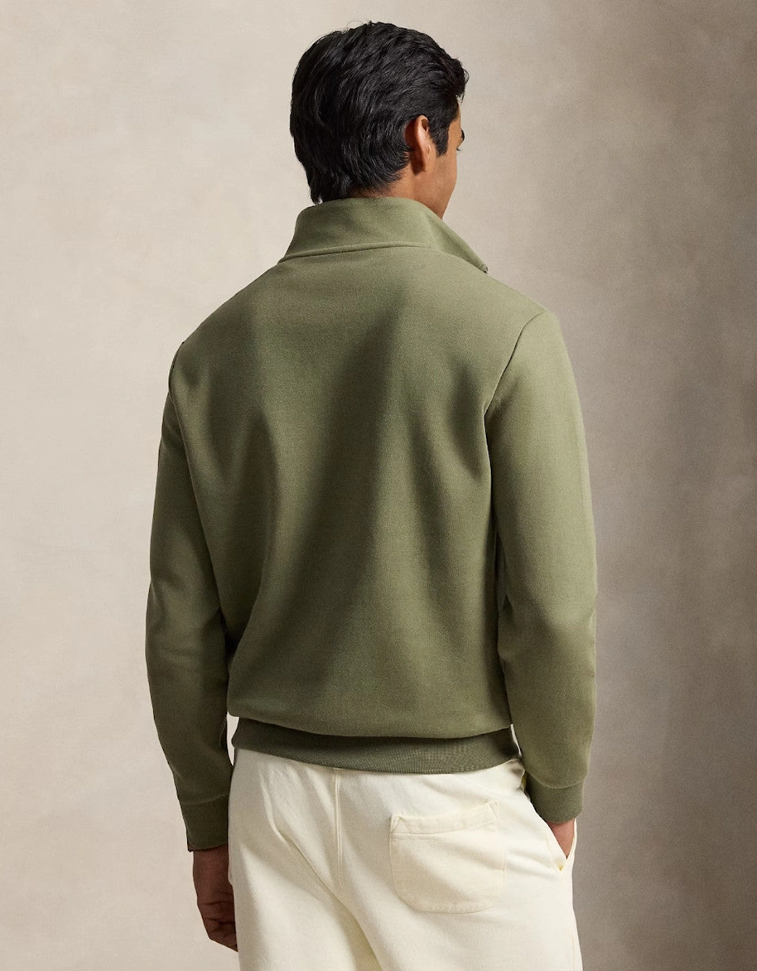 Polo Ralph Lauren Double Knit Quarter Zip Sweatshirt A1-26 511 Cruise Olive