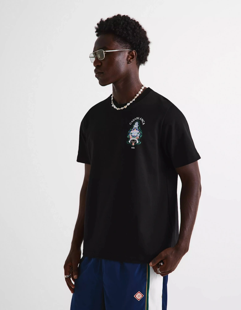 CASABLANCA CASA HOTEL EMBLEM T-Shirt Black