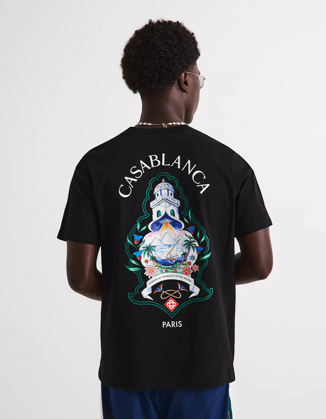 CASABLANCA CASA HOTEL EMBLEM T-Shirt Black