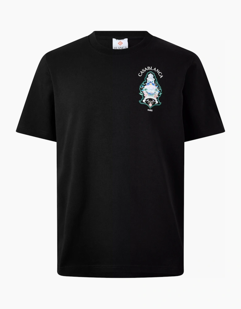 CASABLANCA CASA HOTEL EMBLEM T-Shirt Black