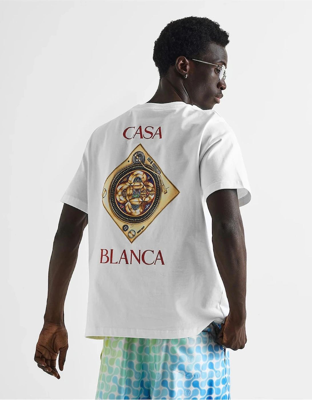 CASABLANCA Turntable T-Shirt White