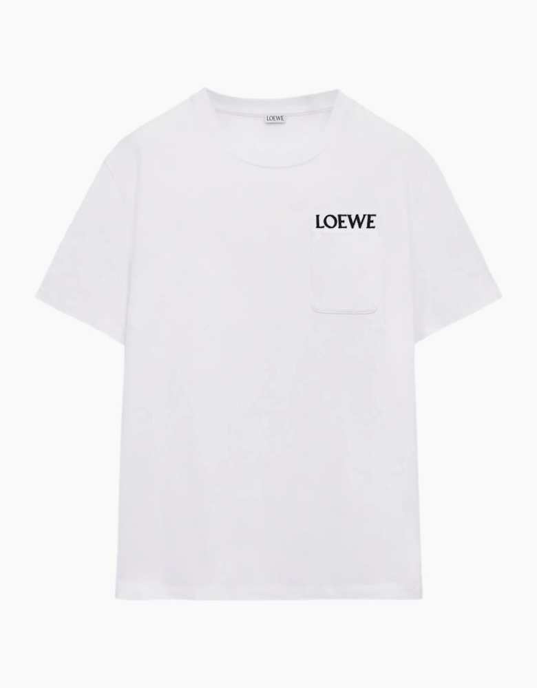 Loewe Pocket Embroidered Logo T-Shirt White