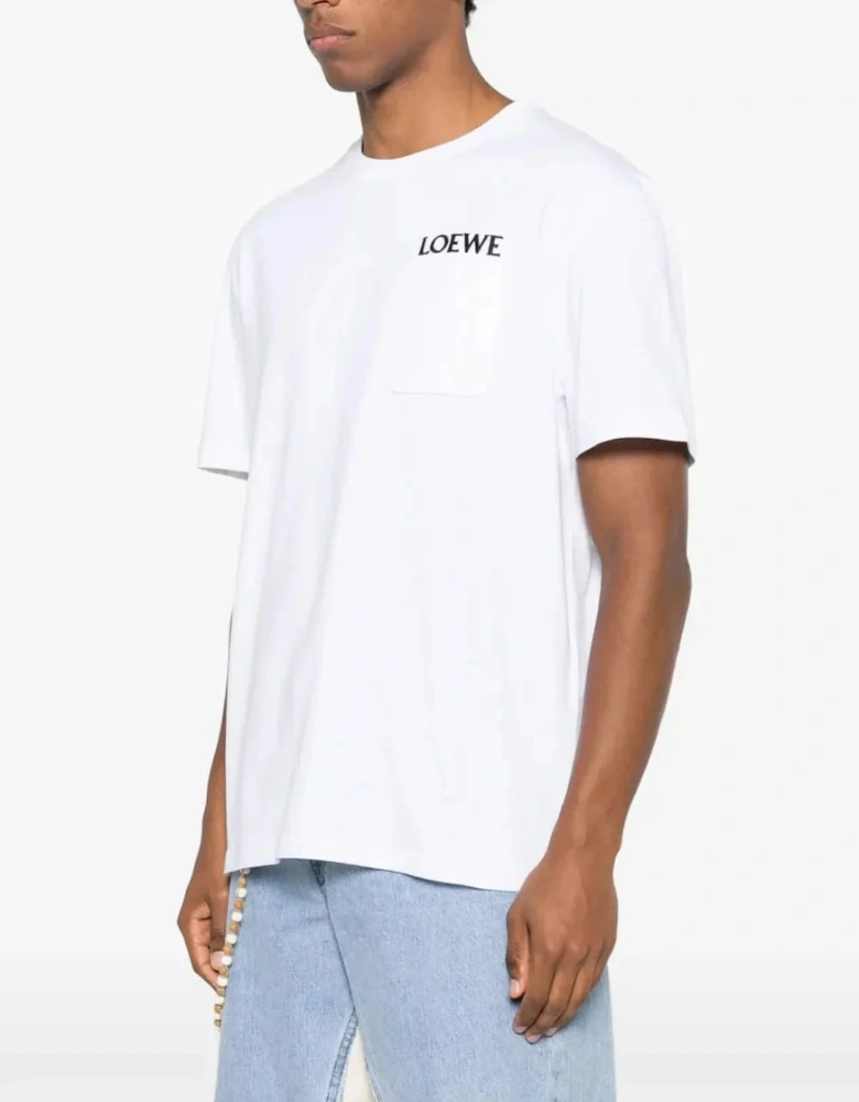 Loewe Pocket Embroidered Logo T-Shirt White