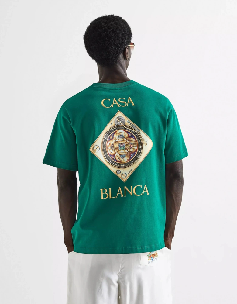 CASABLANCA Turntable T-Shirt Green