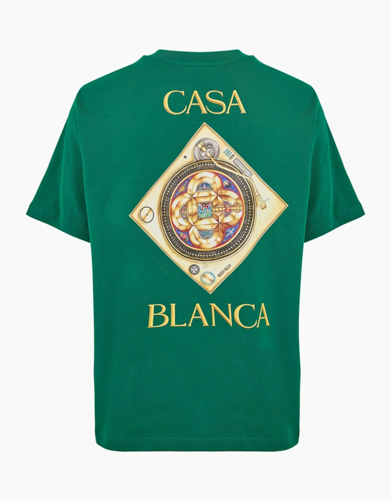 CASABLANCA Turntable T-Shirt Green