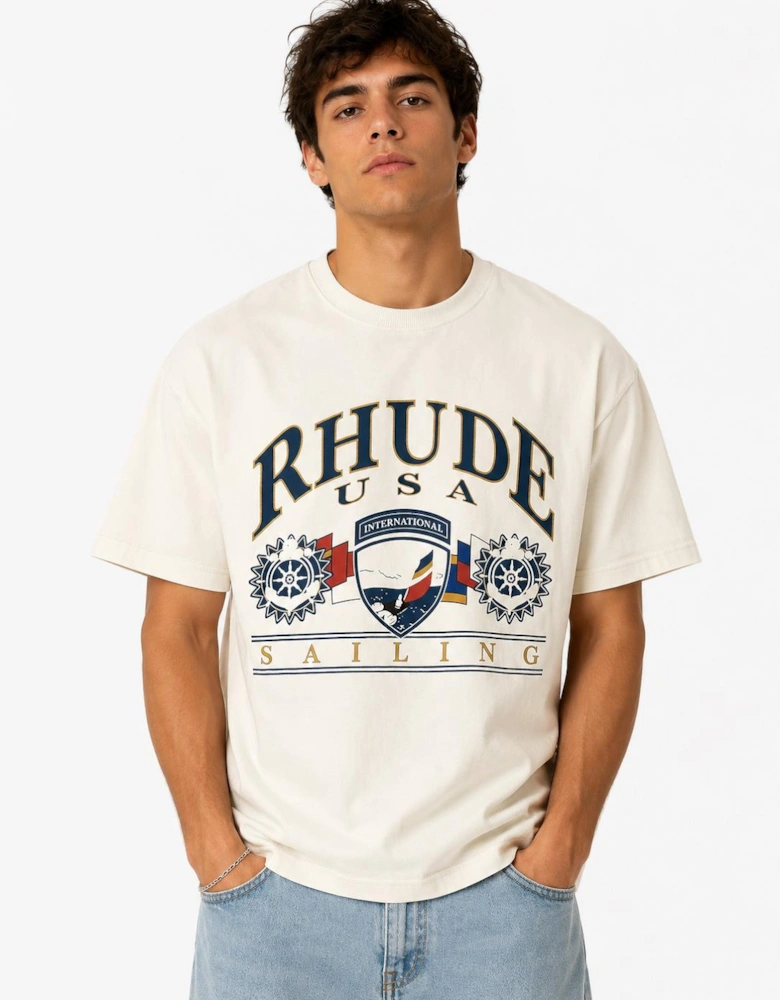 RHUDE USA SAILING ICON T SHIRT