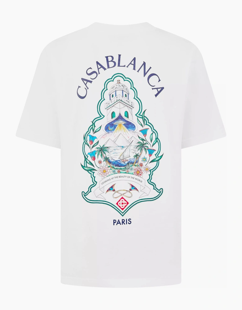 CASABLANCA CASA HOTEL EMBLEM T-Shirt White