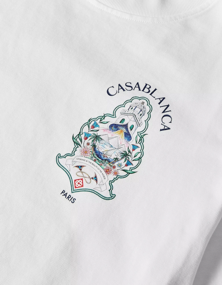 CASABLANCA CASA HOTEL EMBLEM T-Shirt White