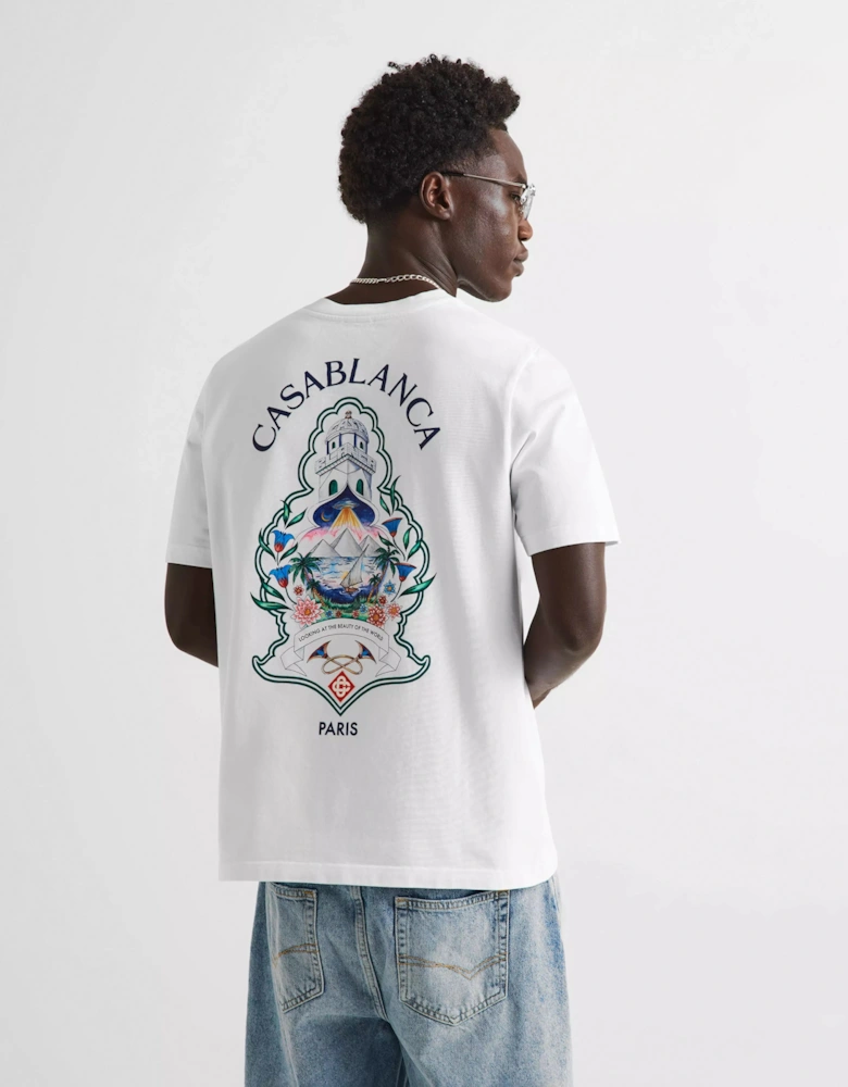CASABLANCA CASA HOTEL EMBLEM T-Shirt White
