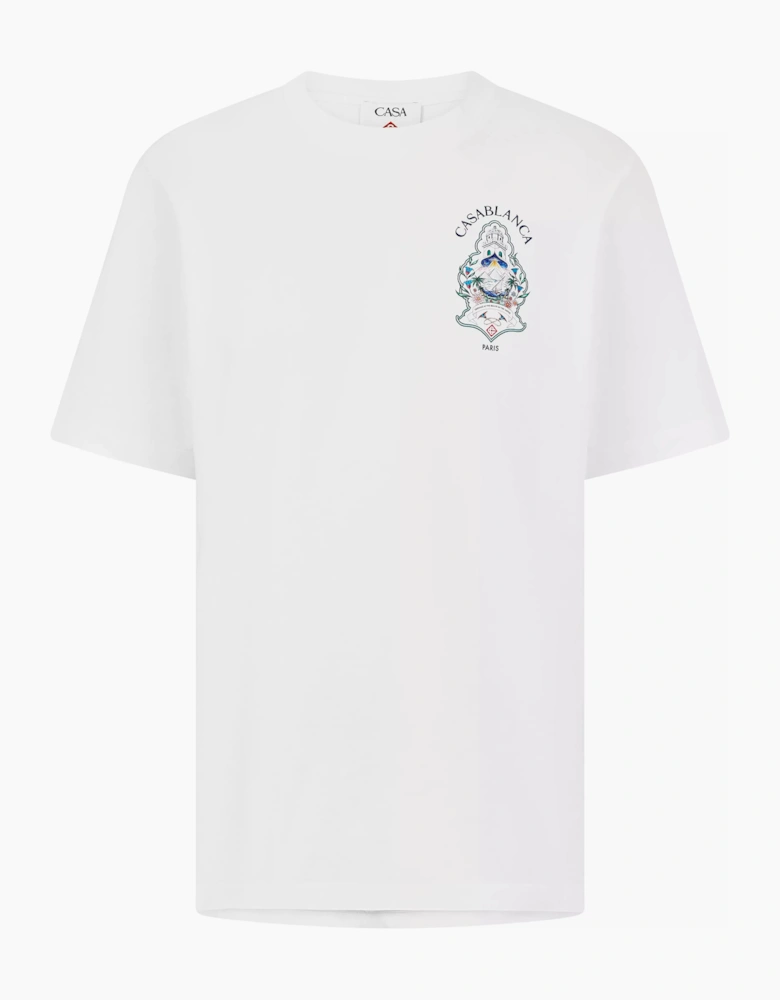CASABLANCA CASA HOTEL EMBLEM T-Shirt White