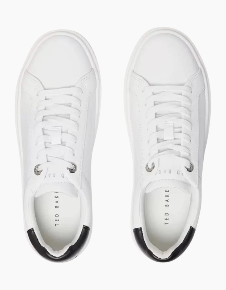 Ted Baker Lorieee Smooth Leather White Trainers