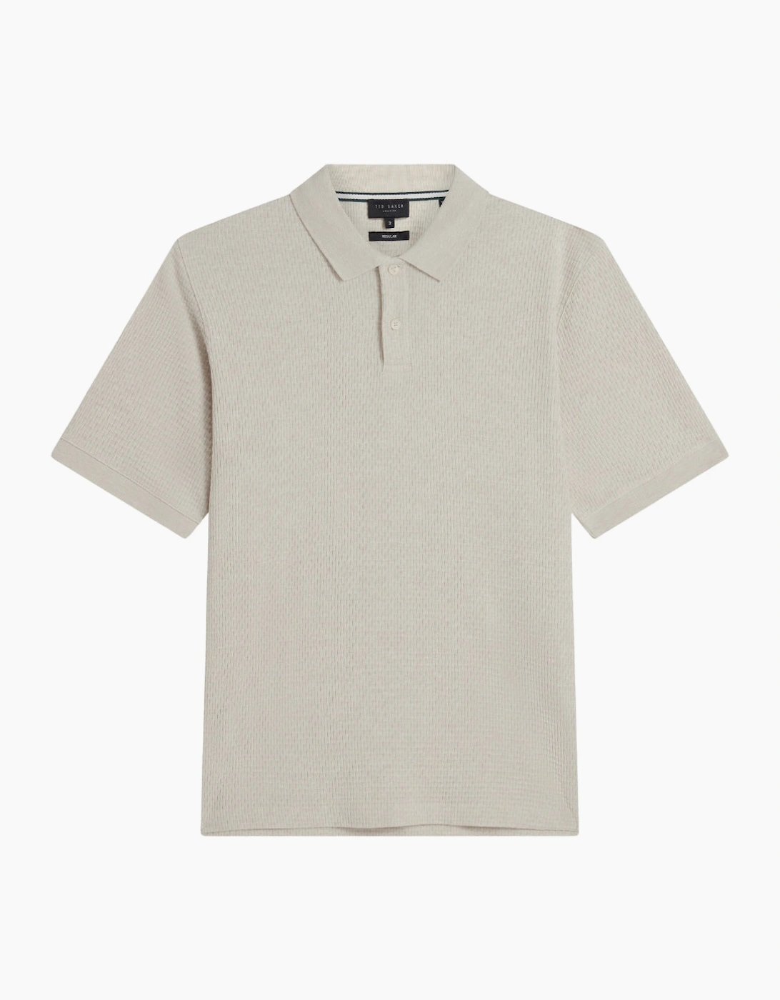 Ted Baker Redman Regular Textured Ecru Polo Shirt
