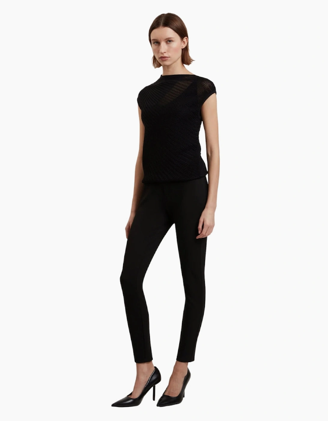Ted Baker Felinda Fly Front Stretch Black Legging