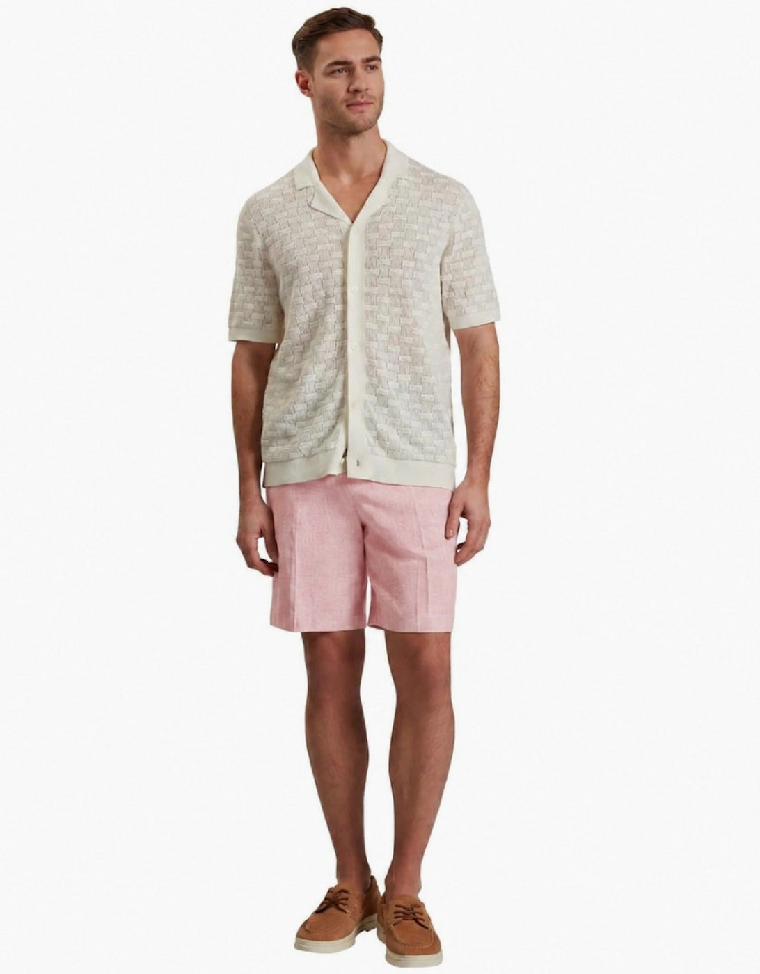 Ted Baker Kenleys Stretch Linen Light Pink Short