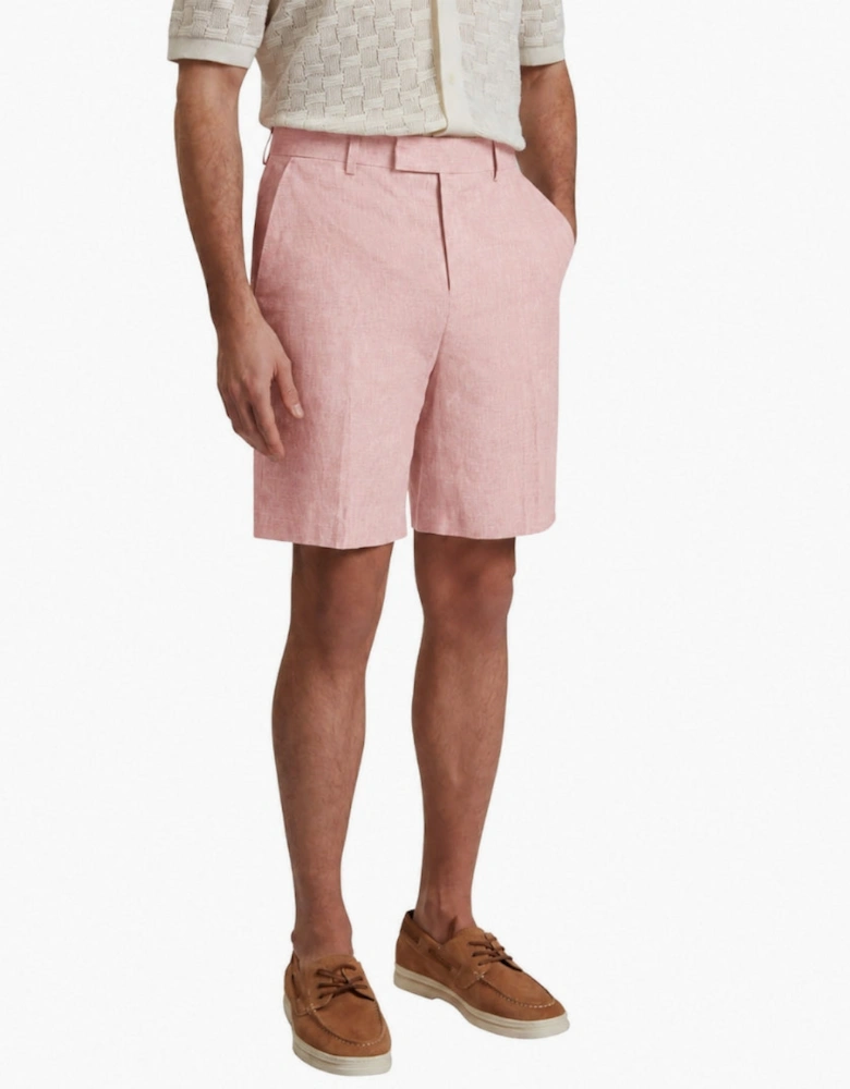 Ted Baker Kenleys Stretch Linen Light Pink Short