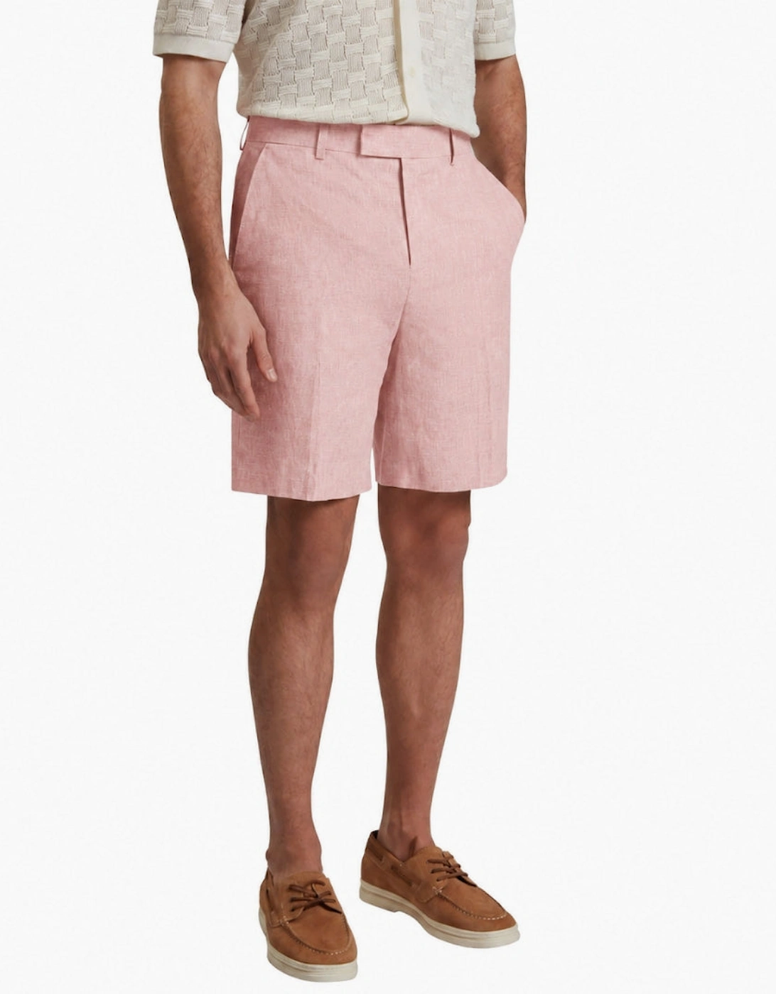 Ted Baker Kenleys Stretch Linen Light Pink Short