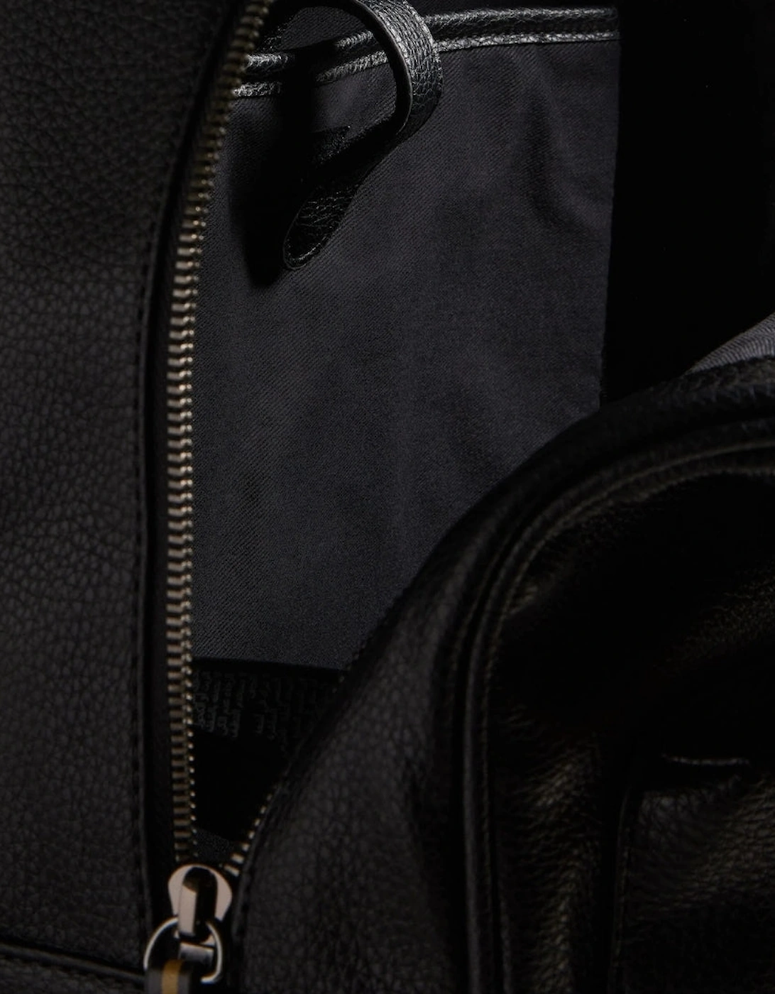 Ted Baker Kaileb Faux Leather Webbing Black Backpack