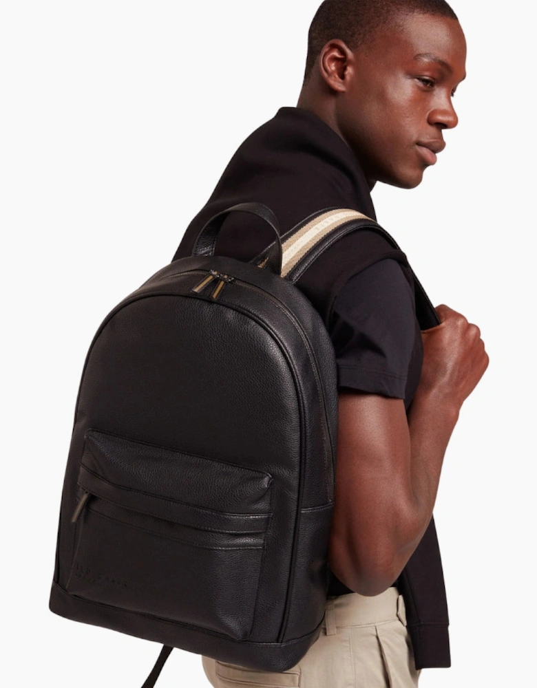 Ted Baker Kaileb Faux Leather Webbing Black Backpack