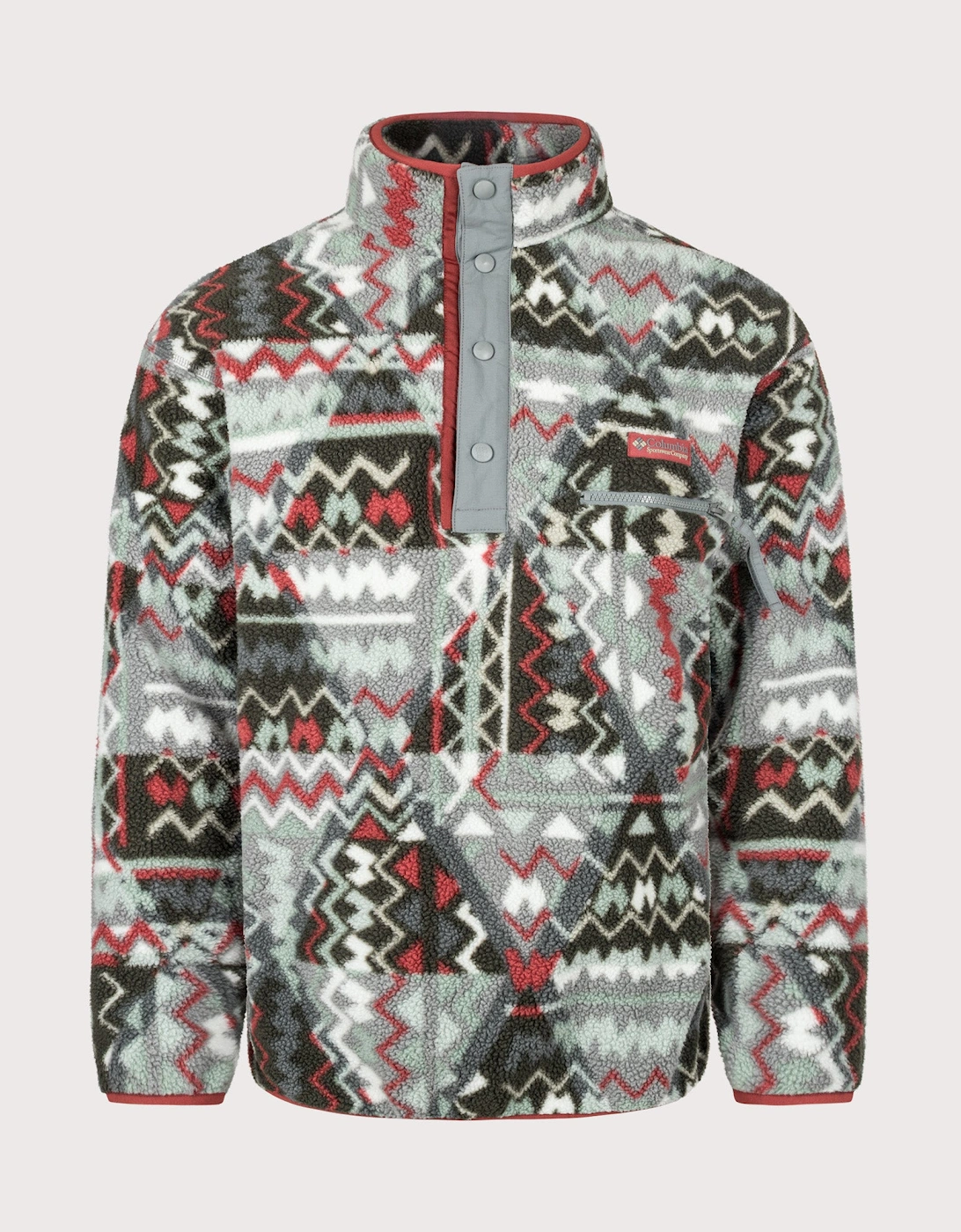 Regular Fit Helvetia II Printed Half Snap Fleece