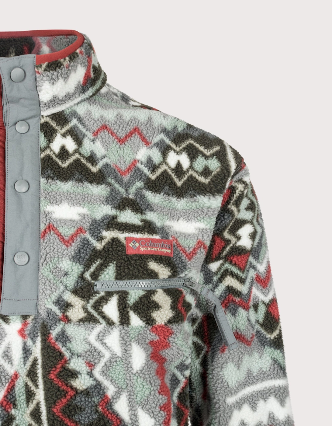 Regular Fit Helvetia II Printed Half Snap Fleece