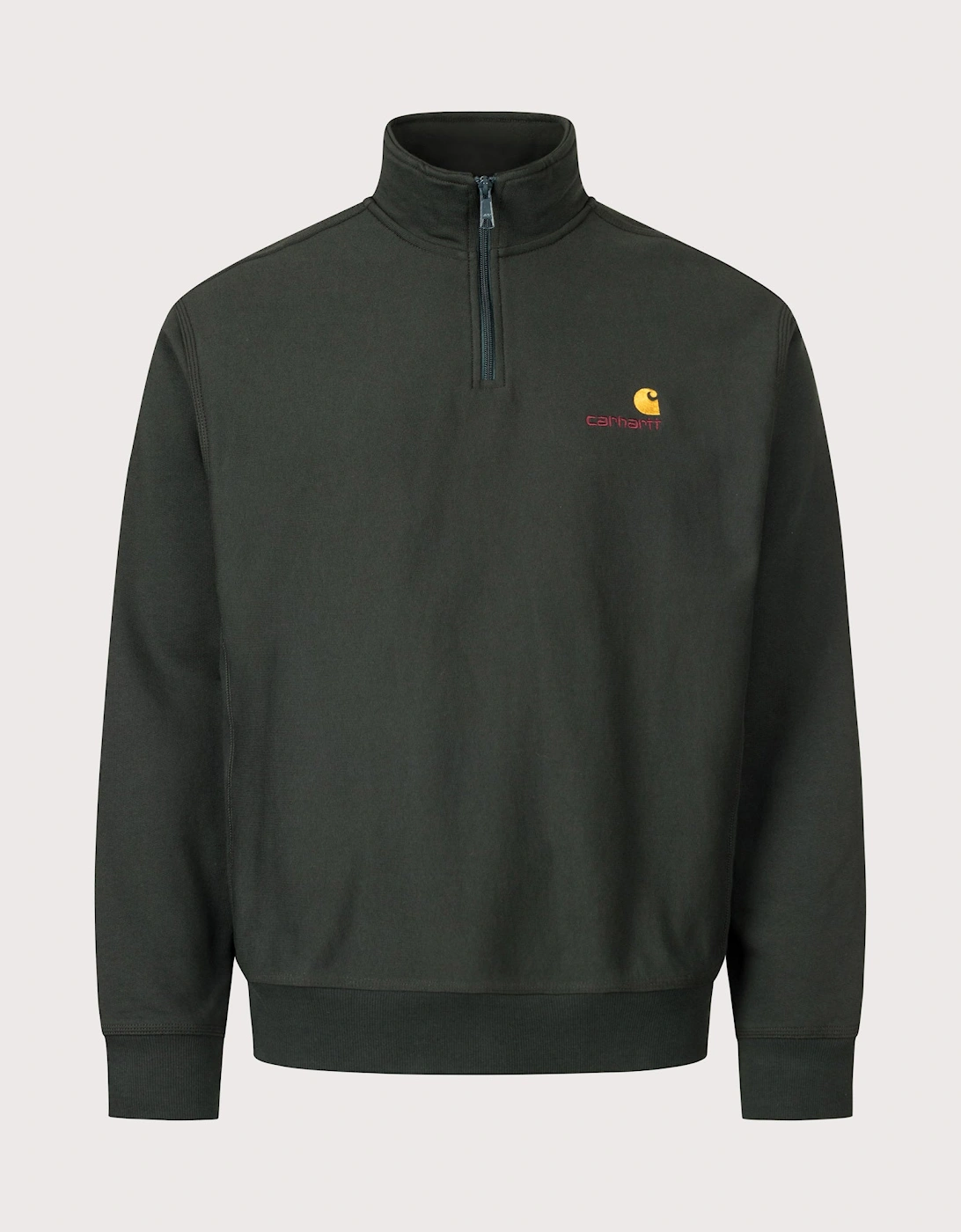 Loose Fit Quarter Zip American Script Sweatshirt