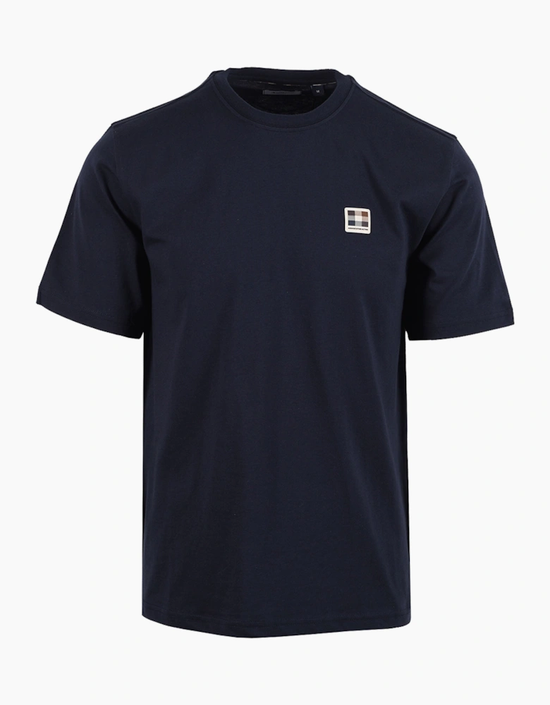 AQUASCUTUM BADGE T-SHIRT NAVY