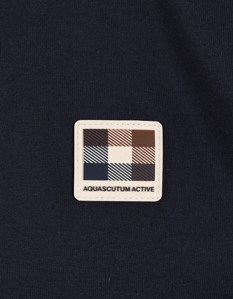 AQUASCUTUM BADGE T-SHIRT NAVY