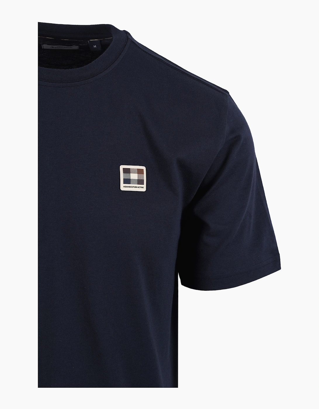 AQUASCUTUM BADGE T-SHIRT NAVY