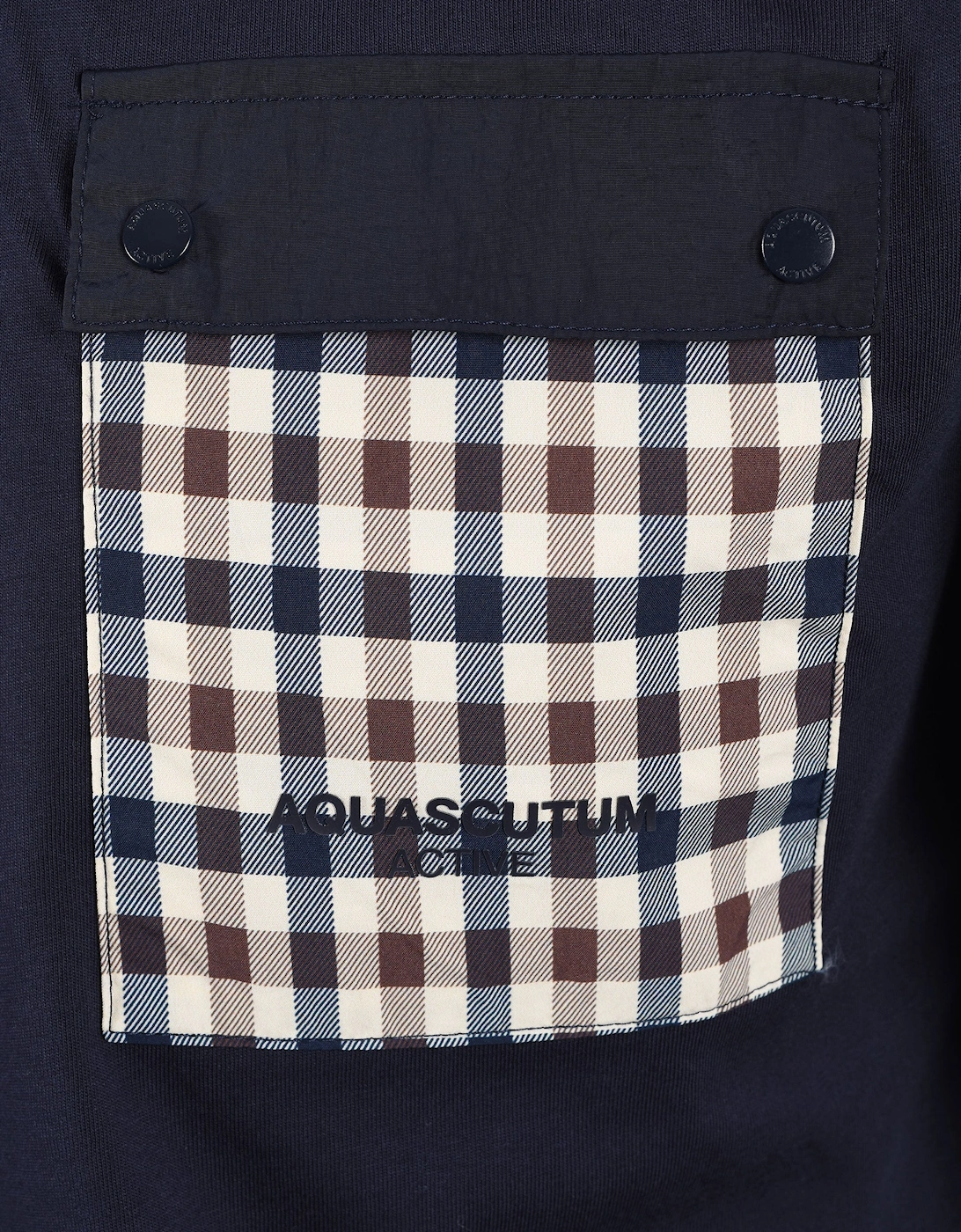 AQUASCUTUM TECH POCKET T-SHIRT NAVY