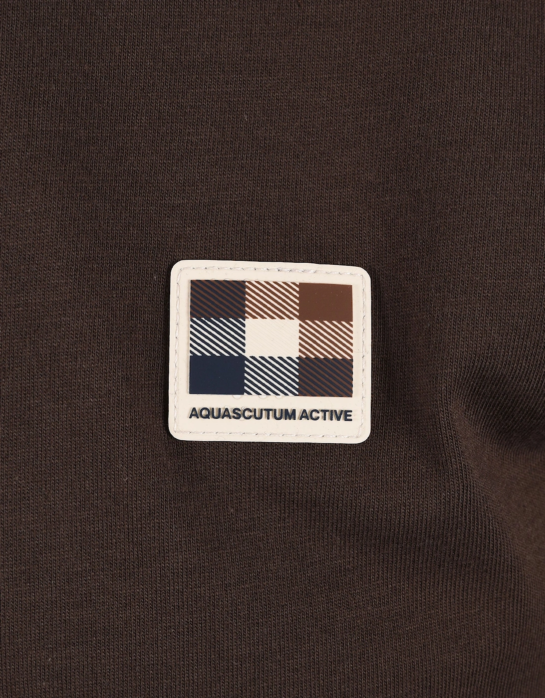 AQUASCUTUM BADGE T-SHIRT CHOCOLATE BROWN
