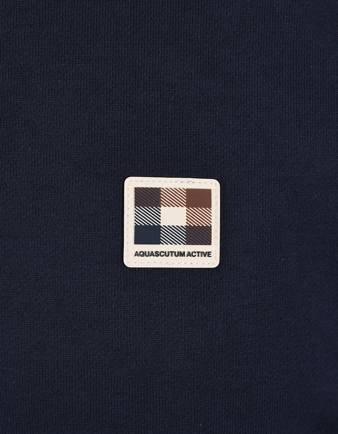 AQUASCUTUM BADGE HALF ZIP NAVY