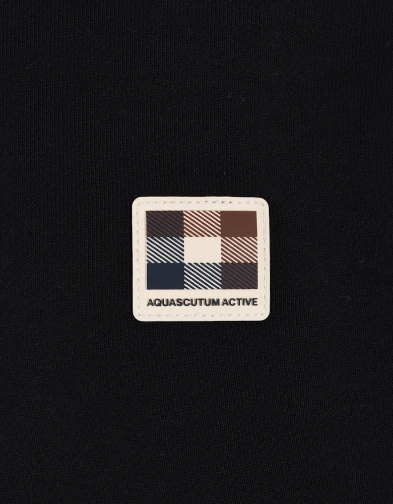 AQUASCUTUM BADGE HALF ZIP BLACK