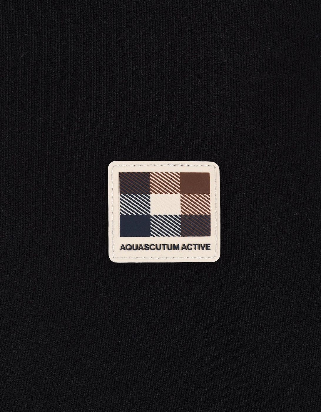 AQUASCUTUM BADGE HALF ZIP BLACK