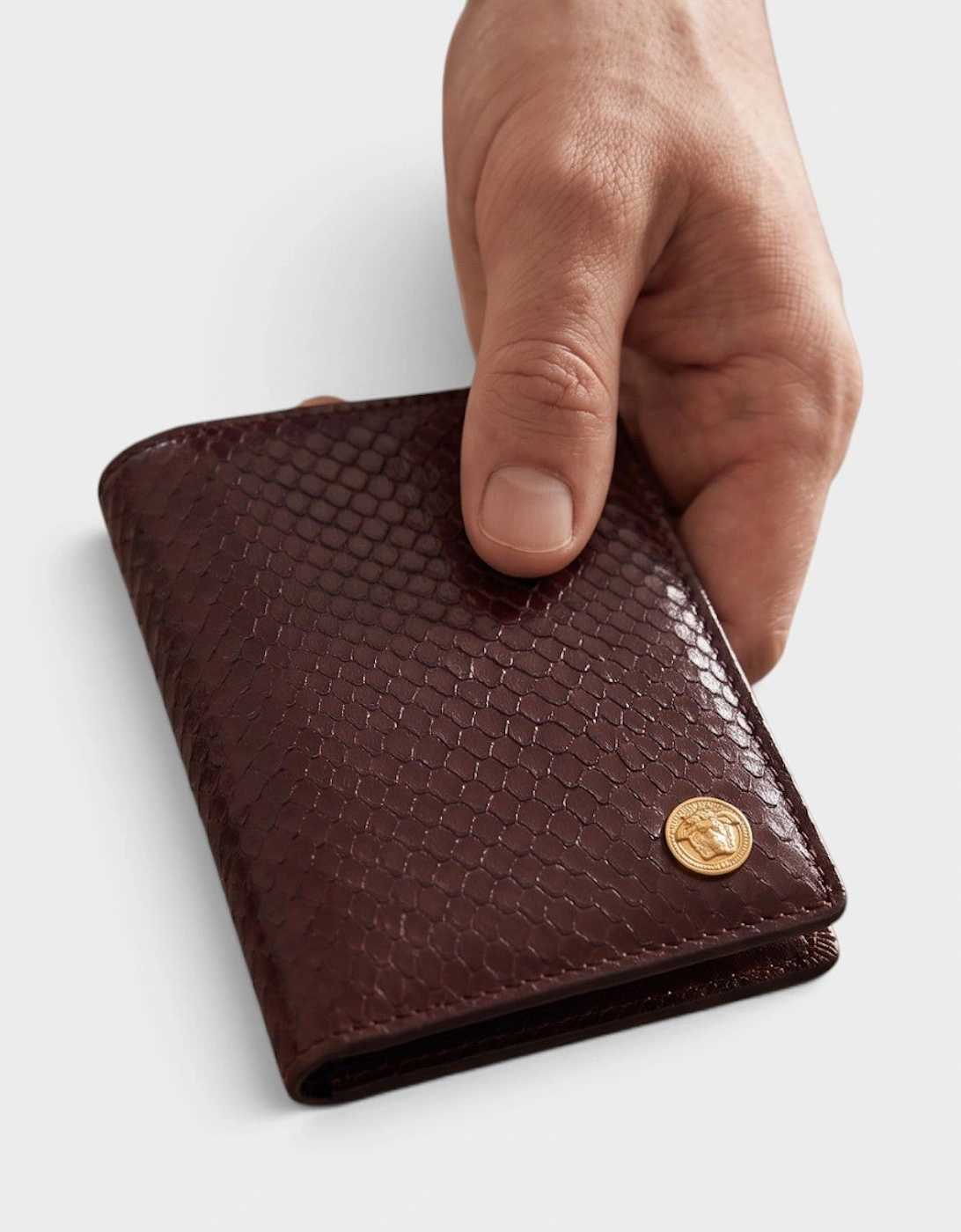 Medusa Bi-fold Wallet Ayer Printed Maroon Brown