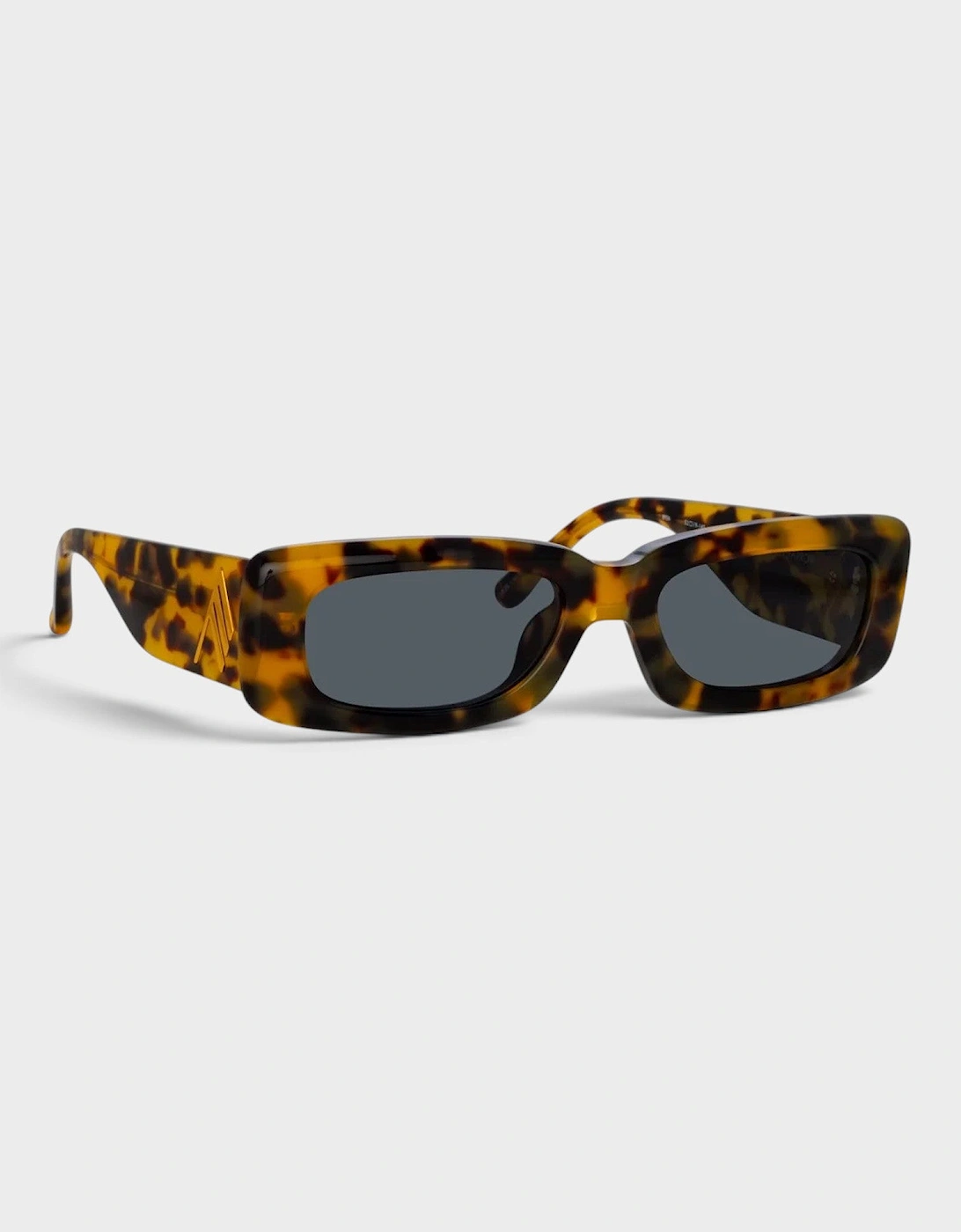 The Attico Attico Women's Linda Farrow Mini Marfa Sunglasses Havana Brown