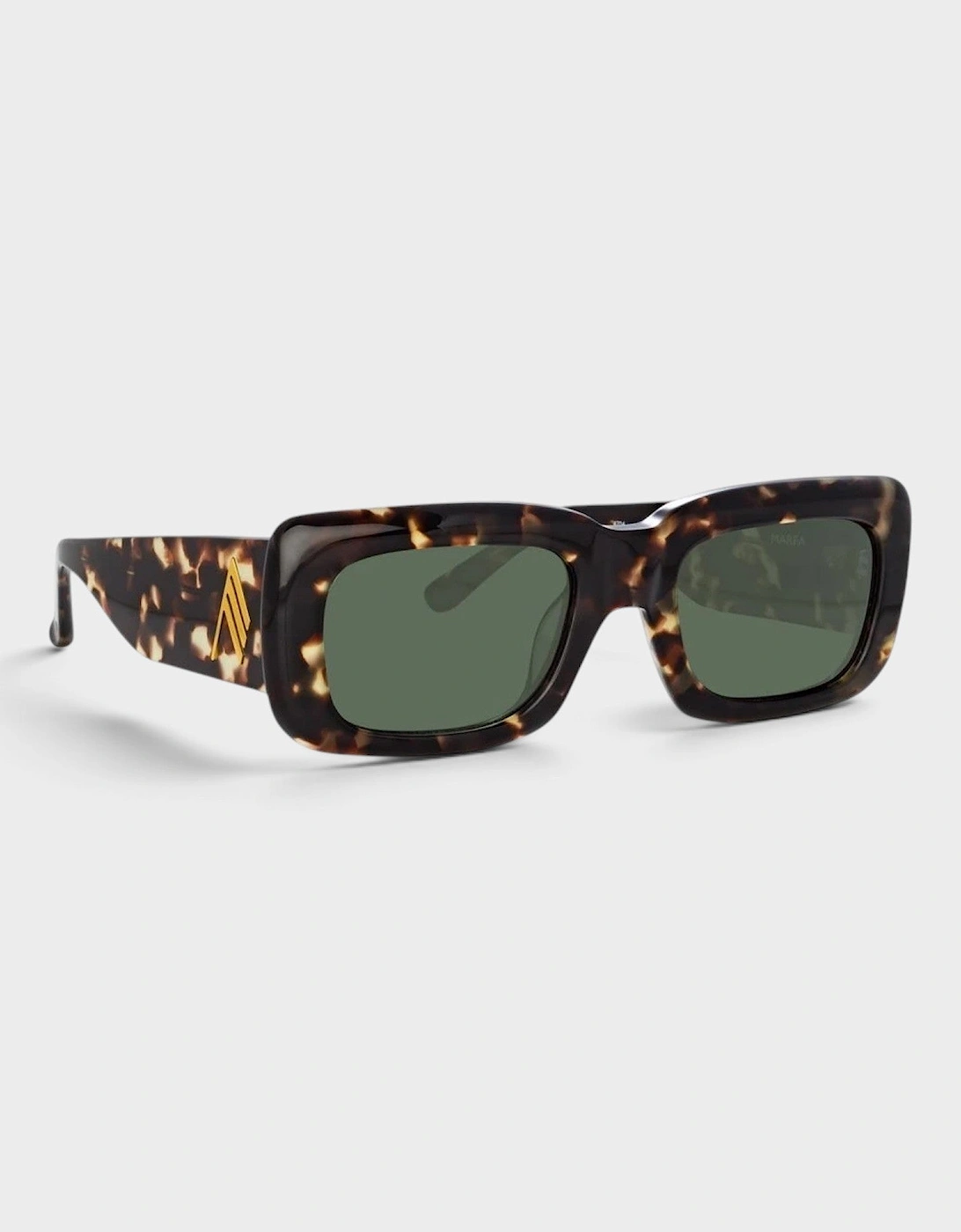 The Attico Attico Women's Linda Farrow Marfa Tortoiseshell Rectangular Sunglasses